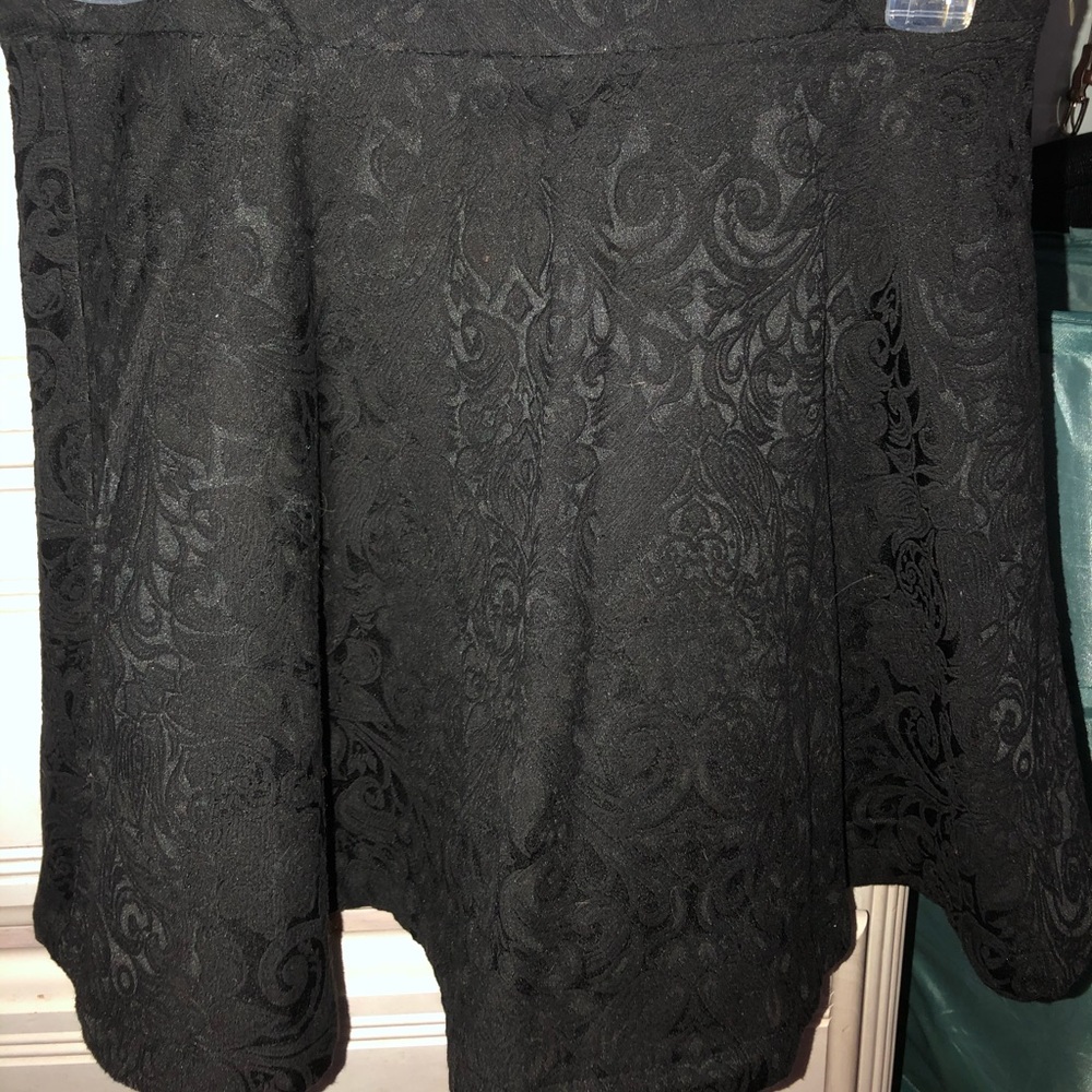 Flared Black Mini Skirt